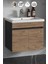 Çiğdem 55 cm Antrasit Gri Mat-Atlantik Çam Mdf Seramik Lavabolu Asma Banyo Alt Dolabı 1