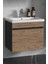 Çiğdem 55 cm Antrasit Gri Mat-Atlantik Çam Mdf Seramik Lavabolu Asma Banyo Alt Dolabı 2