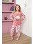 Kız Çocuk Polar Pijama Takım 4971 Gül Kurusu 1