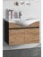 Yıldız 80 cm Antrasit Gri Mat-Atlantik Çam Mdf Seramik Lavabolu Asma Banyo Alt Dolabı 1