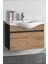 Yıldız 80 cm Antrasit Gri Mat-Atlantik Çam Mdf Seramik Lavabolu Asma Banyo Alt Dolabı 2