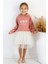 Kiremit Papatya Desenli Kapüşonlu Sweat Elbise Takım - Fleur 1