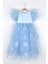 Mavi Yıldızlı Tül Etekli Kız Çocuk Elbise - Elsa 3