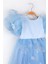Mavi Yıldızlı Tül Etekli Kız Çocuk Elbise - Elsa 5