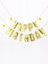 Le Mabelle Gold Simli Papatyalı Happy Birthday Banner 1