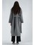 Gri Önden Düğmeli Oversize Örme Kaşe Kaban 0108081.06 5