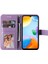 Xiaomi Için Redmi 10C/REDMI 10 (Hindistan) Kayış Tasarımı Anti-Fall Çiçek Baskı Cüzdan Deri Deri Standı Manyetik Telefon Kasa Işık Mor (Yurt Dışından) 3