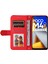 Xiaomi Poco M4 Için Pro Tree Desen Metal Düğmesi Deri Deri Telefon Kılıfı Çarpışma Karşıtı Stand Cüzdan Kapağı Strap-Red ile (Yurt Dışından) 3