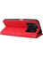 Xiaomi Poco M4 Için Pro Tree Desen Metal Düğmesi Deri Deri Telefon Kılıfı Çarpışma Karşıtı Stand Cüzdan Kapağı Strap-Red ile (Yurt Dışından) 5