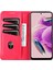 Xiaomi Için Redmi Note 12S 4g Görüntüleme Standı Pu Deri Cüzdan Kılıfı Folio Telefon Kapak-Kırmızı (Yurt Dışından) 1