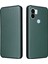 Xiaomi Için Redmi A1+ 4g/a2+ 4g/poco C50 4g Ön Çizim Pu Deri Telefon Kılıf Kart Yuvası Standı Karbon Fiber Doku Manyetik Flip Kapak Yeşili (Yurt Dışından) 2