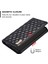 Xiaomi Redmi Için 12C 4g Baskılı Rhombus Pu Deri Kılıf Kart Tutucu Manyetik Emilim Telefon Kapağı Black (Yurt Dışından) 2