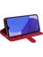 Xiaomi Için Redmi A1+ 4g/a2+ 4g/poco C50 4g Pu Deri Deri Stand Folio Flip Telefon Kılıf Çılgın At Dokusu Manyetik Kapak Kapak-Kırmızı (Yurt Dışından) 3