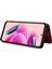 Xiaomi Için Redmi Note 12S 4g Kart Tutucu Deri Telefon Kılıfı Karbon Fiber Doku Stand Kapak Kahverengi (Yurt Dışından) 4