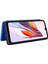 Xiaomi Redmi Için 12C 4g Telefon Kılıfı Tutucu Manyetik Otomatik Absorlanmış Karbon Fiber Doku Deri Deri Kapak Stand-Mavi (Yurt Dışından) 3