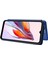 Xiaomi Redmi Için 12C 4g Telefon Kılıfı Tutucu Manyetik Otomatik Absorlanmış Karbon Fiber Doku Deri Deri Kapak Stand-Mavi (Yurt Dışından) 4