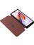Xiaomi Redmi Için 12C 4g Telefon Kılıfı Tutucu Manyetik Otomatik Absorlanmış Karbon Fiber Doku Deri Deri Kapak Stand-Brown (Yurt Dışından) 1