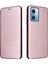 Xiaomi Için Redmi Note 12 5g (Global)/(Hindistan)/(Çin)/poco X5 5g Karbon Fiber Doku Manyetik Pu Deri Kılıf Kılıf Kartı Yuvası Stand Flip Cover-Rose Altın (Yurt Dışından) 2