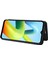 Xiaomi Için Redmi A1+ 4g/a2+ 4g/poco C50 4g Çizgi Anti-Kılavuzu Pu Deri Telefon Kılıf Kart Yuvası Stand Karbon Fiber Doku Manyetik Flip Cover-Black (Yurt Dışından) 5