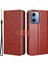 Xiaomi Redmi Için Note 12 5g (Global)/(Hindistan)/(Çin)/poco X5 5g Çılgın At Dokusu Pu Deri Telefon Kılıf Stili Cüzdan Stand Damla Geçirmez Cep Telefonu Kapak Kahverengi (Yurt Dışından) 2