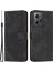 Xiaomi Redmi Için Telefon Kılıfı Not 12 4g Damla Geçirmez Çizgiler Deri Deri Cüzdan Stand Kapak Black (Yurt Dışından) 2