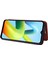 Xiaomi Için Redmi A1+ 4g/a2+ 4g/poco C50 4g Ön Çizim Pu Deri Telefon Kılıf Kart Yuvası Standı Karbon Fiber Doku Manyetik Flip Kapak-Brown (Yurt Dışından) 5