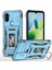 Xiaomi Için Zırh Serisi Poco C50 4g/redmi A1+ 4g/a2+ 4g Slayt Lens Kickstand Kapak Pc+ Tpu Telefon Kılıf Işık Mavi (Yurt Dışından) 1