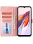 Xiaomi Redmi Için 12C 4G/11A 4g/poco C55 4g Stand Cüzdan Kapağı Yatay Hat Deri Kılıf Pembe (Yurt Dışından) 3
