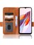 Xiaomi Redmi Için Cep Telefonu Kılıfı 12C 4G/11A 4g, Pu Deri Baskılı Üçgen Desen Stand Koruyucu Telefon Kapağı Cüzdan-Brown (Yurt Dışından) 1