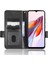 Xiaomi Redmi Için Cep Telefonu Kılıfı 12C 4G/11A 4g, Pu Deri Basılı Üçgen Desen Stand Koruyucu Telefon Kapağı Cüzdan-Black (Yurt Dışından) 1