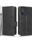 Xiaomi Redmi Için Cep Telefonu Kılıfı 12C 4G/11A 4g, Pu Deri Basılı Üçgen Desen Stand Koruyucu Telefon Kapağı Cüzdan-Black (Yurt Dışından) 2