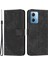 Xiaomi Için Poco X5 5g/redmi Note 12 5g (Çin)/(Global)/(Hindistan) Hatlar Baskılı Deri Cüzdan Kapağı Stand-Black ile Cilt Touch Telefon Kılıfı (Yurt Dışından) 2
