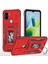 Xiaomi Için Zırh Serisi Poco C50 4g/redmi A1+ 4g/a2+ 4g Slayt Lens Kickstand Kapak Pc+ Tpu Telefon Kılıf Kırmızısı (Yurt Dışından) 1