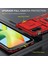 Xiaomi Için Zırh Serisi Poco C50 4g/redmi A1+ 4g/a2+ 4g Slayt Lens Kickstand Kapak Pc+ Tpu Telefon Kılıf Kırmızısı (Yurt Dışından) 3