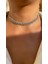 Beyaz Altın Kaplama Arkadan Asansörlü Gurmet Model Choker Kolye 2