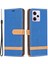 Xiaomi Redmi Için Note 12 Pro 5g/note 12 Pro Speed ​​5g/poco X5 Pro 5g Cüzdan Telefon Kılıf Kot Kot Bez Doku Deri Deri Kapak Koruyucu Stand Kapak Sapfire (Yurt Dışından) 1