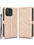 Xiaomi Redmi 12C 4G/11A 4g Için Anti-Şok Deri Telefon Kapağı, Nokta Desen Baskılı Anti-Çizik Telefon Kasası Cüzdan Stant-Gül Altın (Yurt Dışından) 2