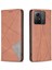 Xiaomi Için Redmi Note 12S 4g Birleştirme Stili Telefon Kılıfı Baskılı Çizgi Stand Kartı Tutucu Deri Kapak Brown (Yurt Dışından) 1
