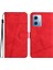 Xiaomi Redmi Için Note 12 5g (Çin)/(Hindistan)/(Global)/poco X5 5g Baskılı Çizgi Kapağı Cilt Touch Deri Telefon Kabuğu Stand-Red (Yurt Dışından) 2