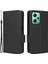 Xiaomi Redmi Için Note 12 5g (Global)/(Hindistan)/(Çin)/poco X5 5g Litchi Doku Pu Deri Flip Telefon Kılıfı Şok Geçirmez Manyetik Görünüm Stand Cüzdan Kapağı Strap-Black (Yurt Dışından) 1
