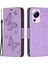 Xiaomi 13 Lite/civi 2 5g Telefon Deri Kılıf Cüzdan Stand Butterfly Baskalı Telefon Kapağı Strap-Purple ile (Yurt Dışından) 1
