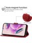 Xiaomi Için Redmi Note 12S 4g Cüzdan Stand Telefon Deri Kılıf Buzağı Dokusu Telefon Kapağı Kayış Kırmızısı (Yurt Dışından) 2