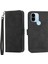 Dierfeng Df-03 Xiaomi Redmi A1+ 4g/a2+ 4g/poco C50 4g Deri Telefon Kılıf Hatları Cüzdan Stand-Black ile Baskılı Telefon Kapağı (Yurt Dışından) 1