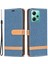 Xiaomi Redmi Için Flip Deri Kılıf Not 12 5g (Global)/(Hindistan)/(Çin)/poco X5 5g Cüzdan Telefon Kılıf Kot Ceza Doku Koruyucu Stand Kapak Navy Mavi (Yurt Dışından) 1