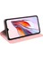 Xiaomi Redmi Için 12C 4g Manyetik Cep Telefonu Kapak Stand Standı Cüzdan Cilt Dostu Anti-Fall Deri Anti Deri Telefon Vaka-Pembe (Yurt Dışından) 3