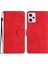 Xiaomi Redmi Için Note 12 Pro 5g/redmi Note 12 Pro Speed ​​5g/poco X5 Pro 5g Telefon Kılıfı Deri Cüzdan Stand Kapağı Baskılı Kelebek Desen Kırmızısı (Yurt Dışından) 2