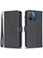 Xiaomi Redmi Için BF19 12C 4g Pu Deri Deri Cüzdan Zippered Telefon Kılıfı Stand Telefon Kapağı Black (Yurt Dışından) 1
