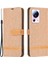 Xiaomi Için 13 Lite/civi 2 5g Kot Boya Bez Ekleme Pu Deri Cüzdan Kapağı Kapak Önleme Karşıtı Flip Standı Telefon Vaka-Kahverengi (Yurt Dışından) 1