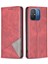 Xiaomi Redmi Için Telefon Kılıfı 12C 4g Flip Deri Kılıf Kart Yuvaları Cep Telefonu Stand Kapak-Kırmızı (Yurt Dışından) 1