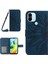 Xiaomi Için Redmi A1+ 4g/a2+ 4g/poco C50 4g HT04 Ayçiçeği Baskılı Pu Deri Stand Kılıf Cilt Touch Manyetik Toka Telefon Damla Geçirmez Cüzdan Kapağı Omuz Askısı-Orta Gece Mavisi (Yurt Dışından) 1